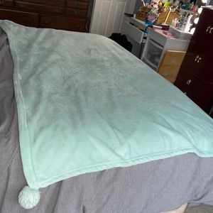 Mint green throw
